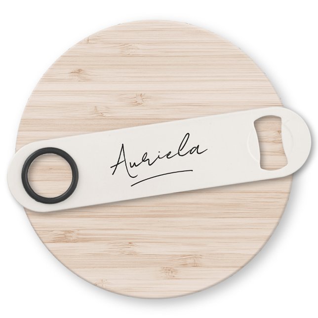 Monogram Modern Stylish Simple Signature Name Speed Flaschenöffner (Von Creator hochgeladen)