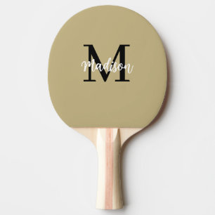 Monogram Modern Tan Black Sand Tischtennis Schläger