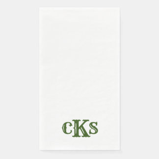 Monogram Modern Texas Guest Bath Paper Handtücher Serviette