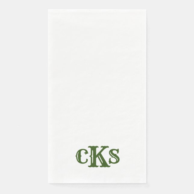 Monogram Modern Texas Guest Bath Paper Handtücher Serviette (Vorderseite)