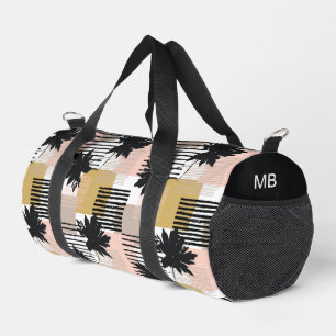 Monogram Modern Tropical Beach Abstraktes Muster Duffle Bag