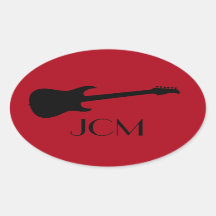 Monogram Moderne Black Electric Gitarre auf Dunkel