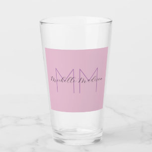 Monogram Moderne Minimalistisch Name Initials Glas