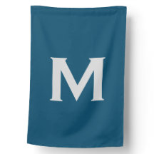 Monogram Modernes Elegant Simple Blue