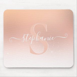 Monogram-Mouse-Pad mit Goldschimmer-Glitzer Mousepad