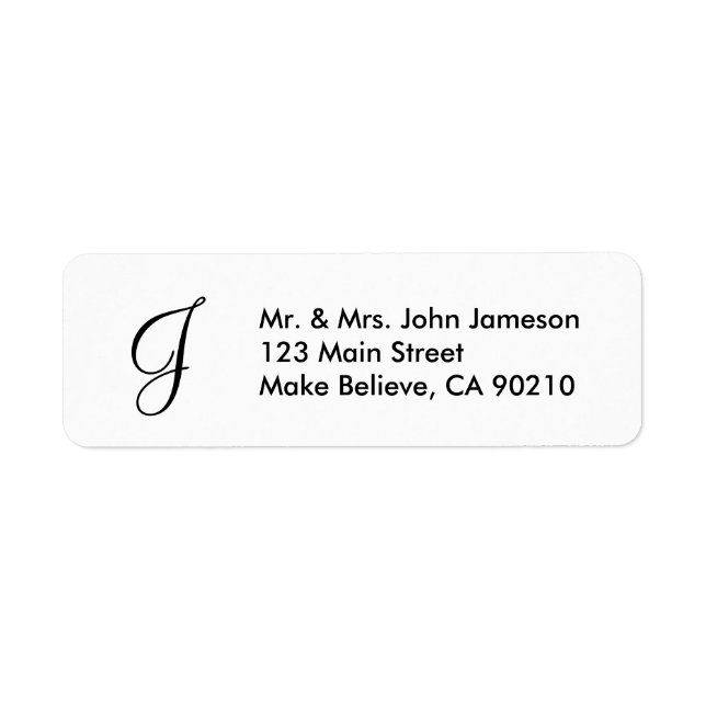 Monogram Mr. & Mrs. Envelope Address Template (Vorne)