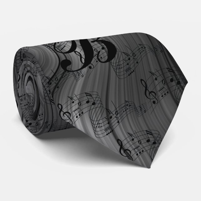 MONOGRAM MULTI-MUSIKNOTEN NECK TIE KRAWATTE (Gerollt)
