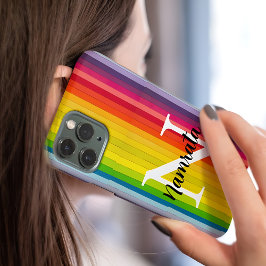 Monogram Multicolor personalisierter Name Telefonc iPhone 15 Pro Max Hülle