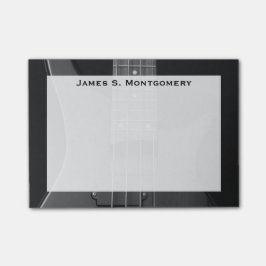 Monogram Music Electric Bass Guitar Post-it Klebezettel