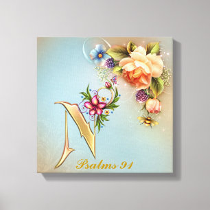 Monogram N Premium Wrapped Canvas (Gloss) Leinwanddruck