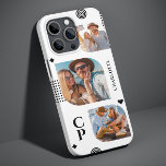 Monogram Name 3 Foto Collage Trendy Modern Case-Mate iPhone Hülle<br><div class="desc">Monogram Name 3 Foto Collage Trendy Modern Phone Cases bietet eine Collage aus drei Ihrer Lieblings-Fotos mit Ihrem personalisierten Namen und Monogramm in elegantem Schwarz-Script. Personalisieren Sie den Text durch Bearbeiten in den bereitgestellten Textfeldern. Perfekt zum Geburtstag, Weihnachten, Muttertag und vieles mehr. FOTO TIPP: Zentrieren Sie Ihre Fotos vor dem...</div>