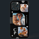 Monogram Name 3 Foto Collage Trendy Modern Case-Mate iPhone Hülle<br><div class="desc">Monogram Name 3 Foto Collage Trendy Modern Phone Cases bietet eine Collage aus drei Ihrer Lieblings-Fotos mit Ihrem personalisierten Namen und Monogramm in elegantem, weißem Script. Personalisieren Sie den Text durch Bearbeiten in den bereitgestellten Textfeldern. Perfekt zum Geburtstag, Weihnachten, Muttertag und vieles mehr. FOTO TIPP: Zentrieren Sie Ihre Fotos vor...</div>