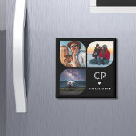 Monogram Name 3 Foto Modern Trendly Simple Magnet<br><div class="desc">Monogram Name 3 Foto Modern Trendy Simple Magnet bietet drei Ihrer Lieblings-Fotos mit Ihrem personalisierten Namen und Monogramm in elegantem Schwarz-Script. Personalisieren Sie den Text durch Bearbeiten in den bereitgestellten Textfeldern. Perfekt zum Geburtstag, Weihnachten, Muttertag, Babyduschen, Brautpartys, Mama, Schwester, Cousins, beste Freunde und vieles mehr. FOTO TIPP: Zentrieren Sie Ihr...</div>