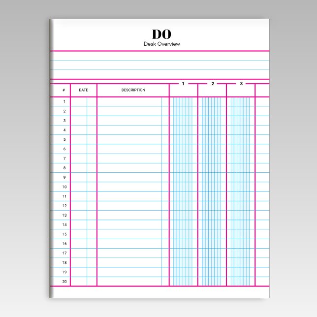 Monogram Name Accounting Ledger Paper Notepad Notizblock (Von Creator hochgeladen)
