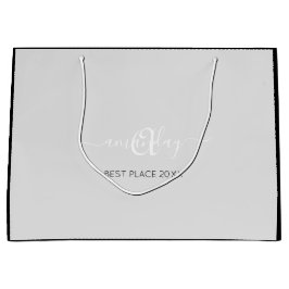 Monogram Name Black Gray Shop Hochzeit Groß Große Geschenktüte