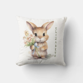 Monogram Name Bunny Kinderzimmer Baby Gift Kissen