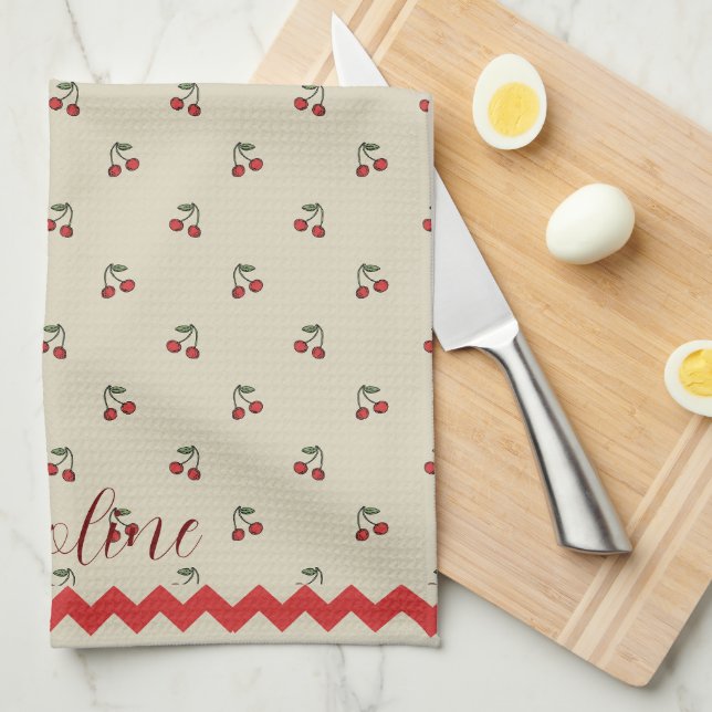 Monogram Name Cheres Handtuch (Viertel Falte)