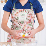 Monogram Name Cherry Blossom Wasserfarbe Floral Schürze<br><div class="desc">Dieses moderne Design besticht durch ein hübsches Blumenmuster aus rosa Kirschblossom. Personalisieren Sie Ihre Monografie und Ihren Namen,  indem Sie den Text in der Textbox editieren,  die #personalisiert #personalized gifts #monogram #mit Monogramm #initiale #name #gifts #customgifts #customgifts #kitchen #küche #Zuhause #office #work #tropical #floral #giftsforgirls #giftsforher</div>