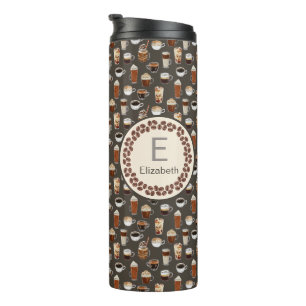 Monogram Name Coffee Lover Thermosbecher