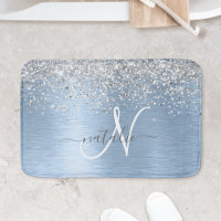 Monogram, Name des blauen, gebürsteten Metalls Sil