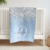 Monogram, Name des blauen, gebürsteten Metalls Sil