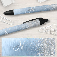 Monogram, Name des blauen, gebürsteten Metalls Sil