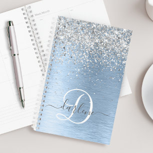 Monogram, Name des blauen, gebürsteten Metalls Sil Planer