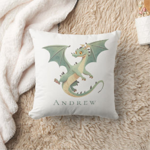 Monogram Name Dragon Boys Bedroom Kinderzimmer Kissen