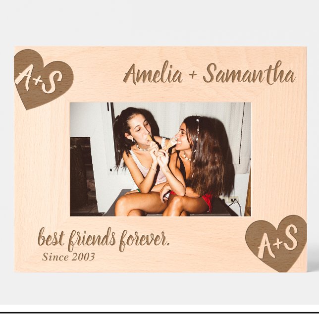 Monogram Name Friends Custom Wood Frames Geätzte Rahmen (Von Creator hochgeladen)