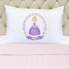 Monogram Name Girl Princess Pillowcase Kissenbezug