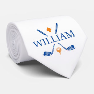 Monogram Name Golf Clubs Ace Wählen Sie Ihre Far Krawatte