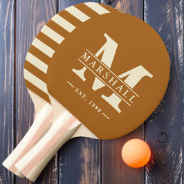 Monogram & Name Overlay Polo Burnt Sand Tischtennis Schläger
