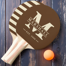 Monogram & Name Overlay Polo Deep Forest Brown Tischtennis Schläger