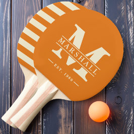Monogram & Name Overlay Polo Warm Citrus Tischtennis Schläger