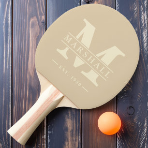 Monogram & Name Overlay Sand Dune Tischtennis Schläger