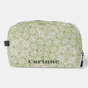Monogram Name Sage Green Pattern Waschbeutel