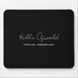 Monogram Name Virtual Assistant Black and White Mousepad<br><div class="desc">Ein schlichtes und elegantes Monogramm und Beruf Design.</div>