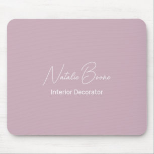 Monogram Name White Pastor Pink Interieur Decorato Mousepad