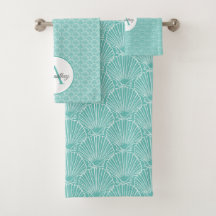 Monogram Name White Sea Muschel Patternhaus