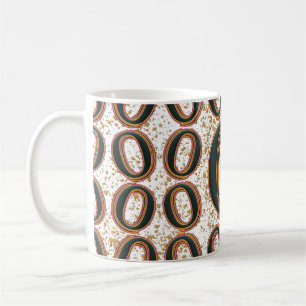 Monogram Name Yellow Green Gepunktet Whimsical Kaffeetasse