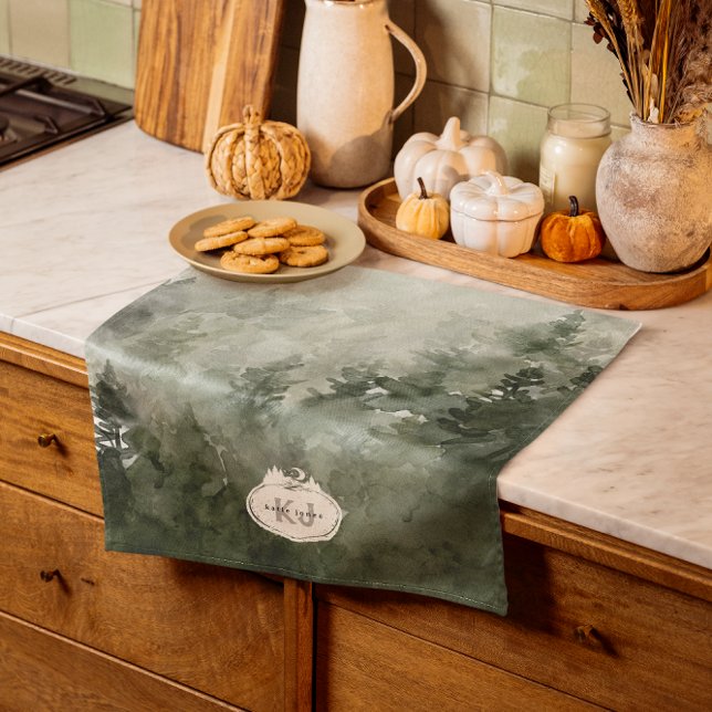 Monogram Nature Stamp | Custom Name Geschirrtuch (Von Creator hochgeladen)