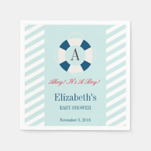 Monogram Nautical Buoy Baby Shooy Serviette