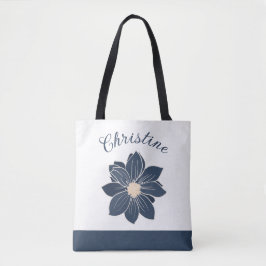 Monogram Navy Blue Blume Bridesmaid Gift