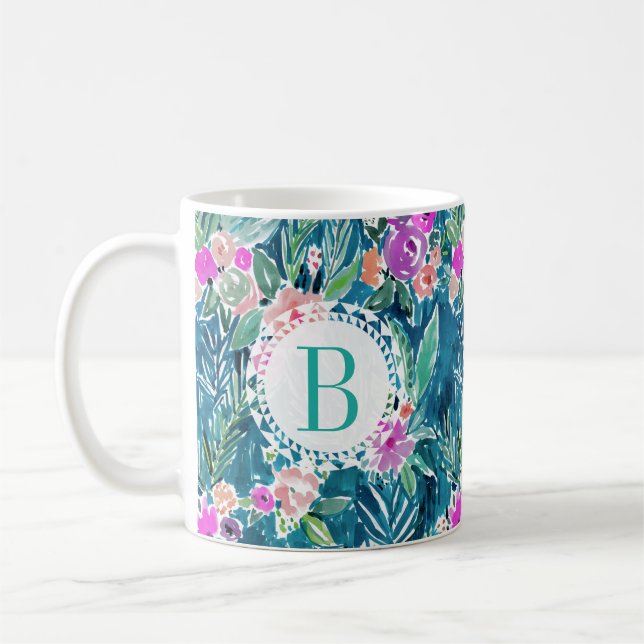 Monogram NAVY TROPICAL PARADISE Hawaiianischer Hib Tasse (Links)