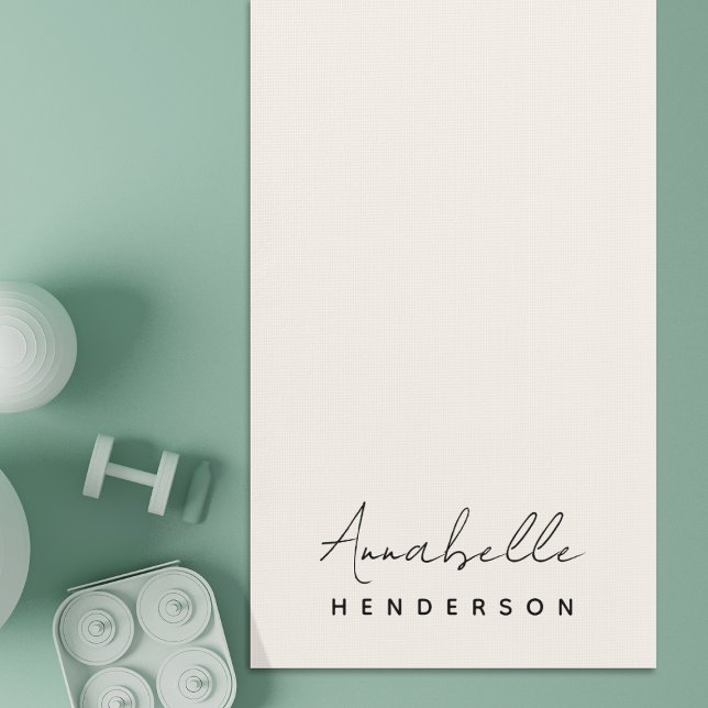 Monogram Neutral Modern Minimalist Stylish Yogamatte (Von Creator hochgeladen)