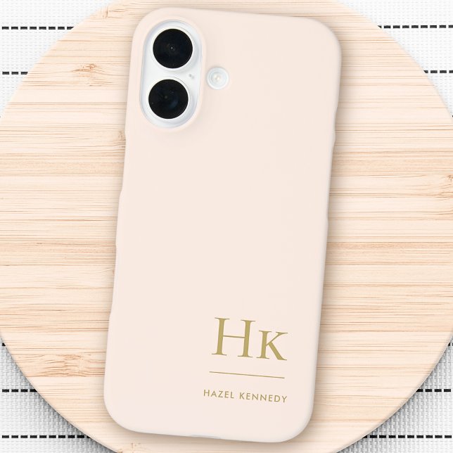 Monogram Neutral Moderner Minimalistischer Stilpin Case-Mate iPhone Hülle (Von Creator hochgeladen)