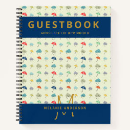 Monogram New Mother Advice Baby Shooting Guest Boo Notizbuch