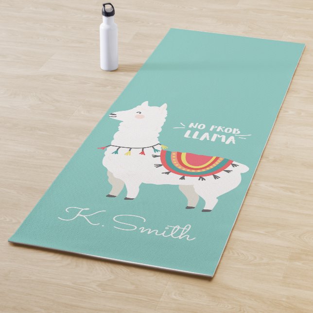 Monogram Niedlich Funny Alpaca No Prob Llama Yogamatte (Beispiel)