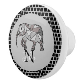 Monogram Niedlich Graphics Elephant Personalisiert Keramikknauf