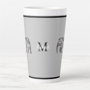 Monogram Niedlich Graphics Elephant Personalisiert Milchtasse